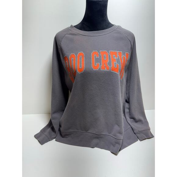 Isabel Maternity “Boo Crew” Sweatshirt Women’s Sz XL Gray Halloween Theme - Picture 1 of 10